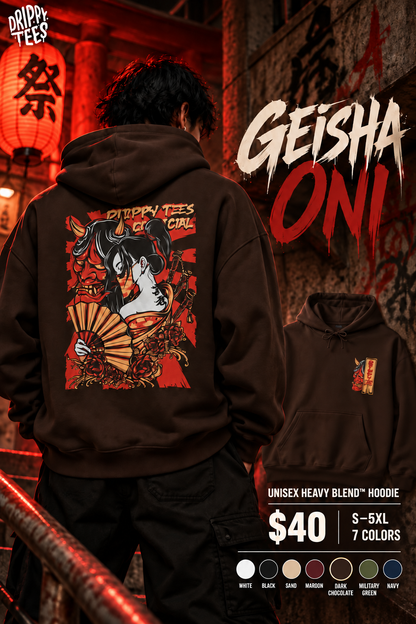 DTO Geisha Oni Unisex Heavy Blend™ Hooded Sweatshirt