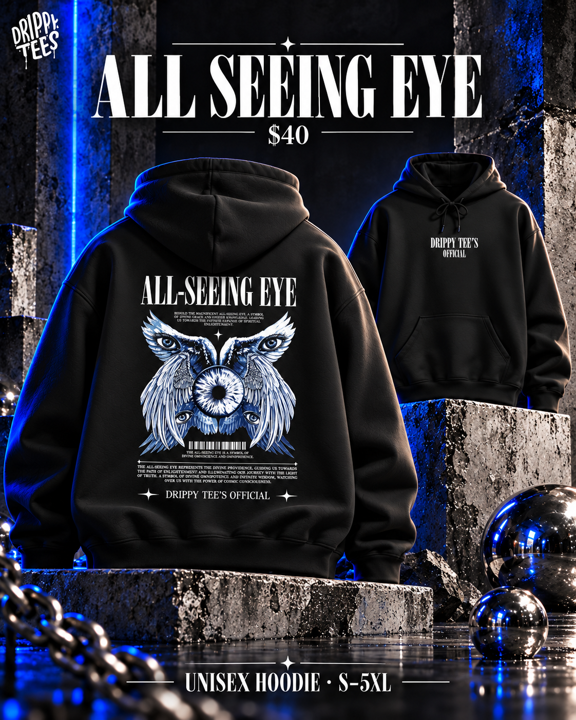 DTO All Seeing Eye Unisex Heavy Blend™ Hooded Sweatshirt
