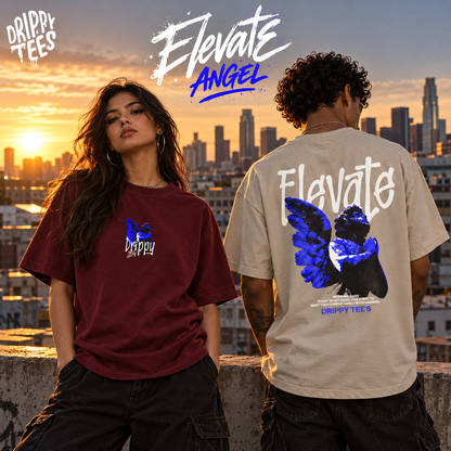 Drippy Tee's Elevate Angel Unisex Heavy Cotton Tee
