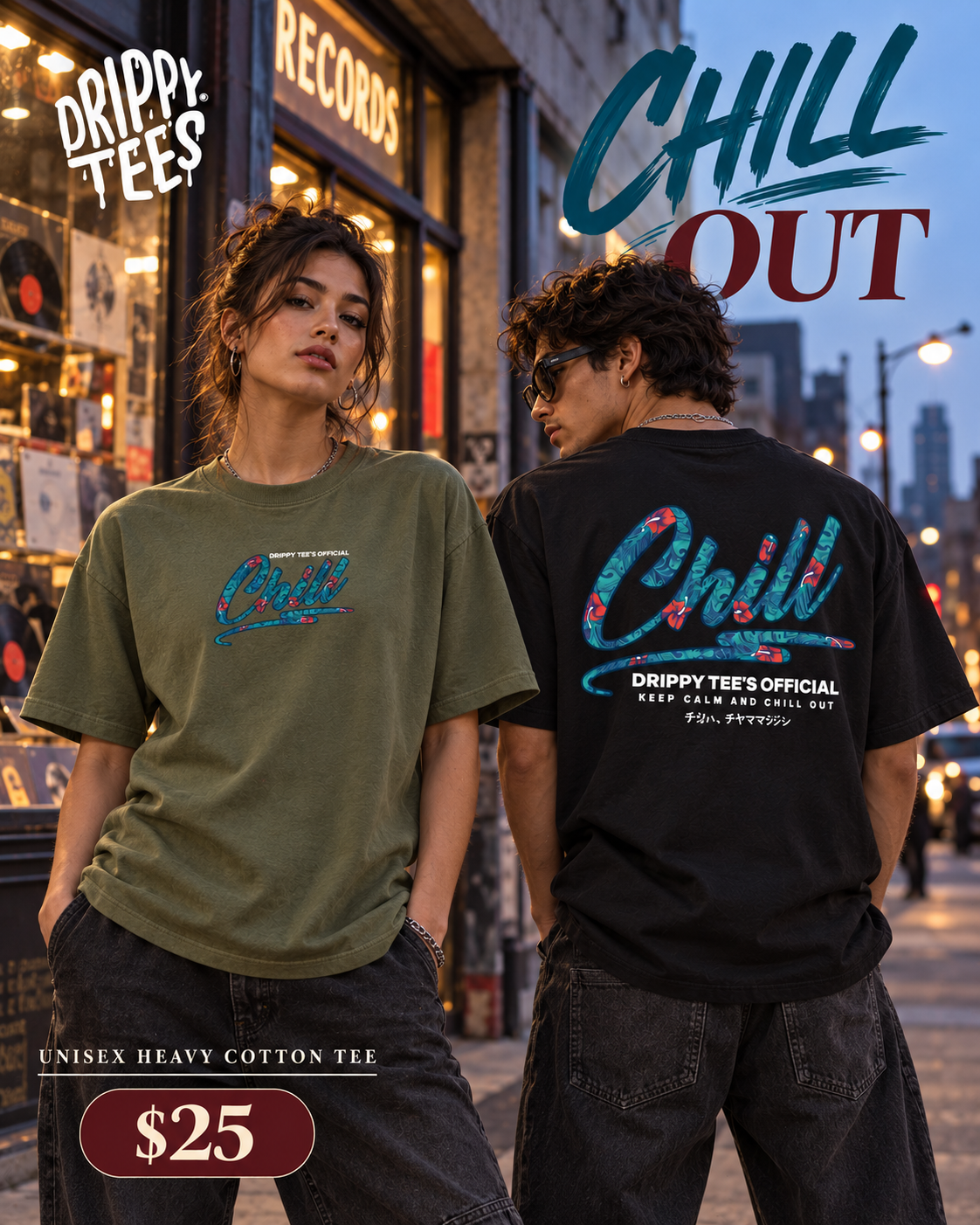 Drippy Tee's Chill Out Unisex Heavy Cotton Tee