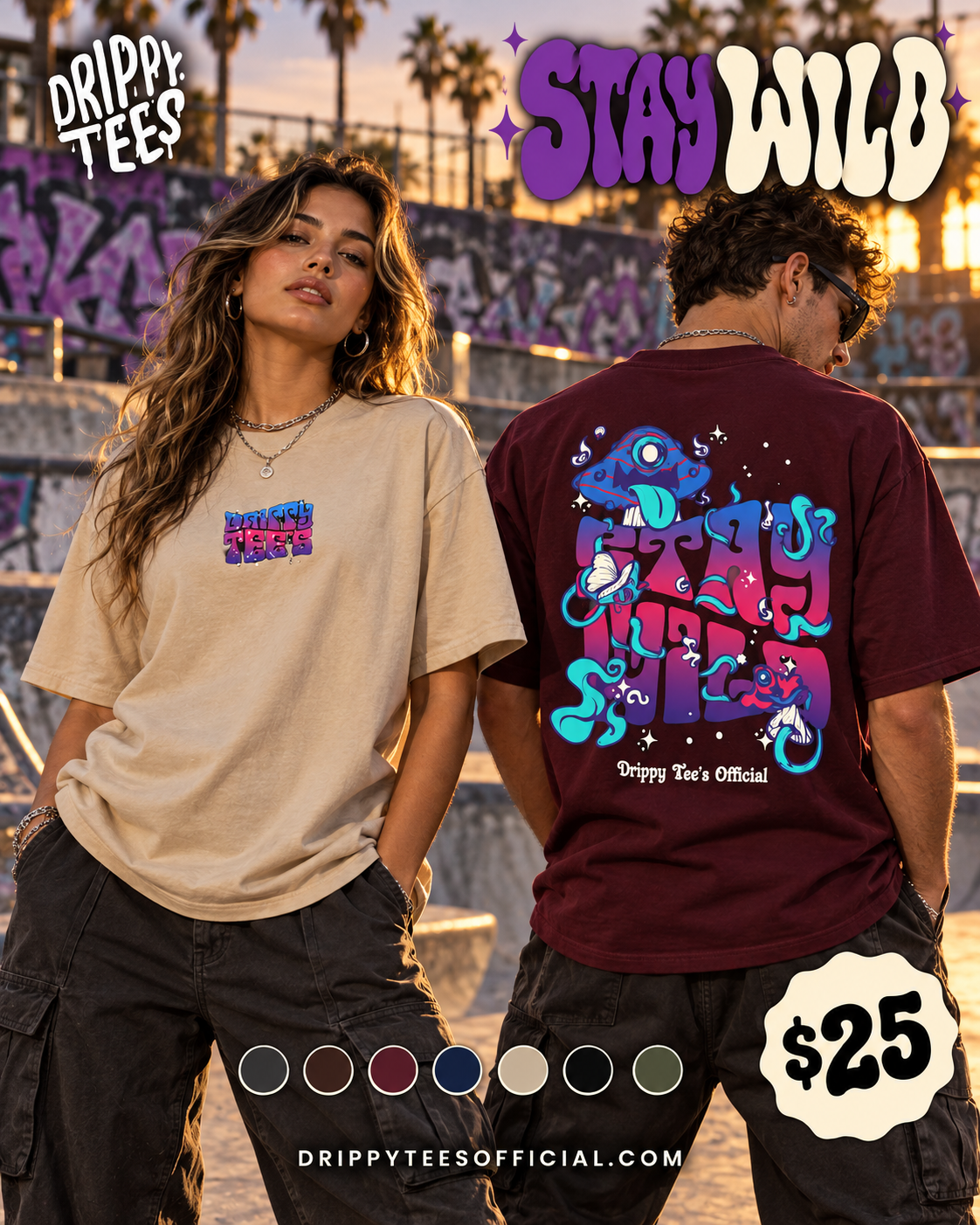 Drippy Tee's Stay Wild Unisex Heavy Cotton Tee