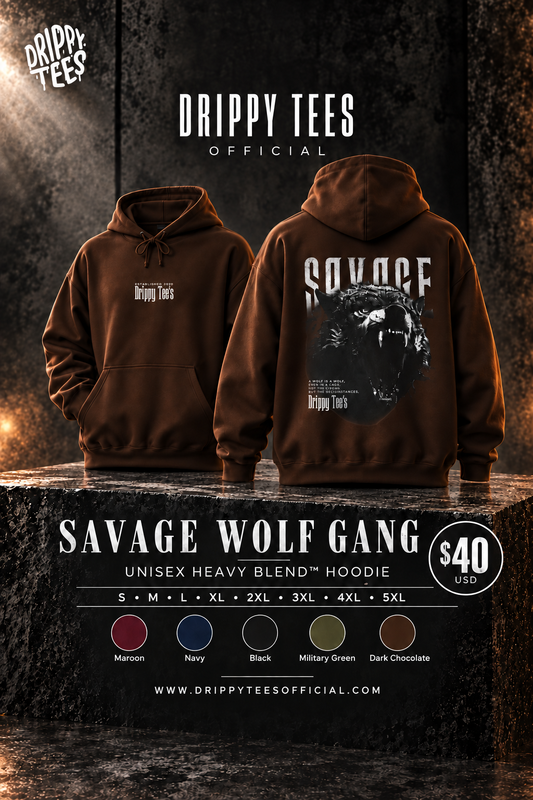 DTO Savage Wolf Gang Unisex Heavy Blend™ Hooded Sweatshirt