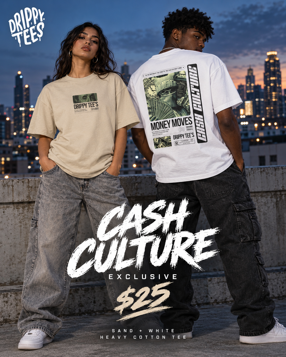 Drippy Tee's EXCLUSIVE Cash Culture Unisex Heavy Cotton Tee
