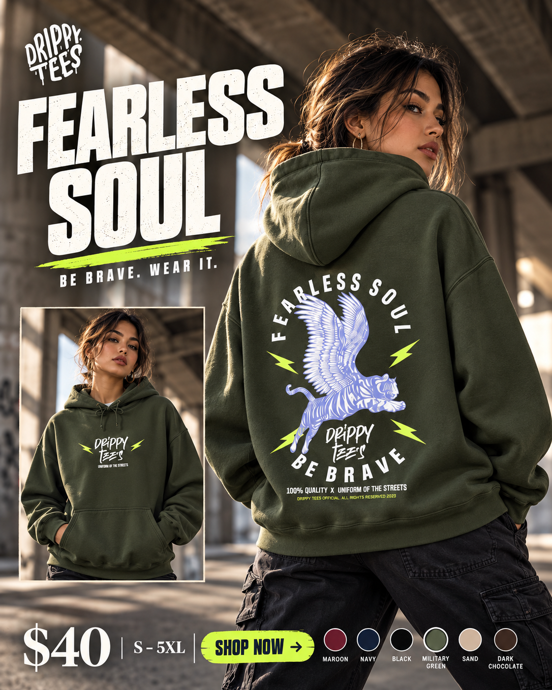 DTO Fearless Soul Unisex Heavy Blend™ Hooded Sweatshirt