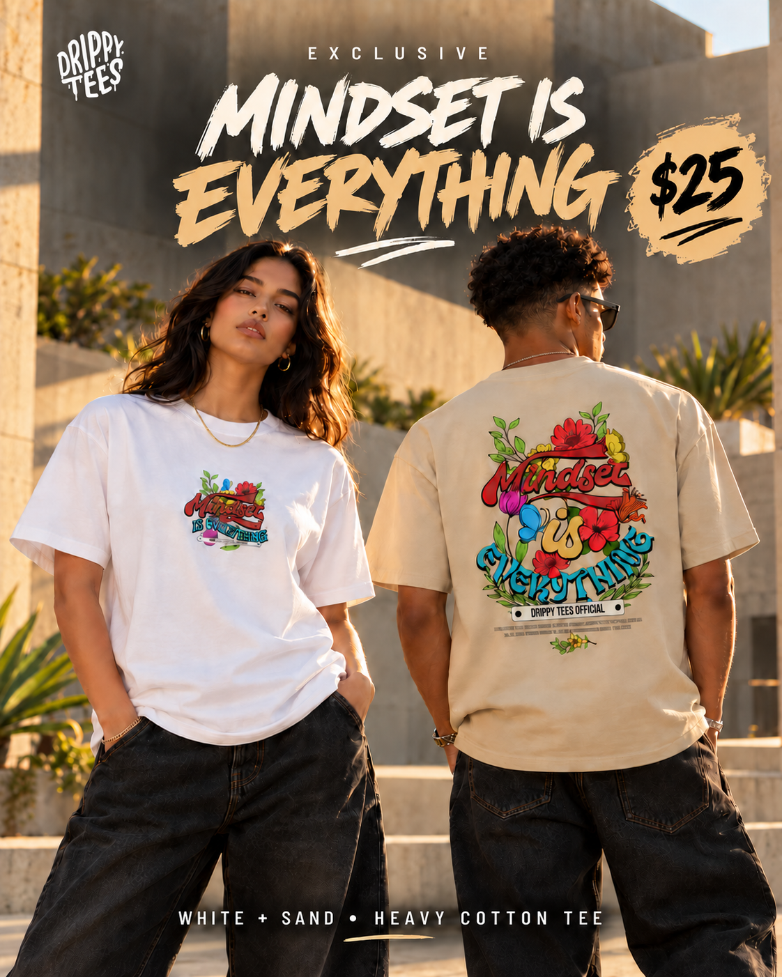 Drippy Tee's EXCLUSIVE Mindset Is Everything Unisex Heavy Cotton Tee